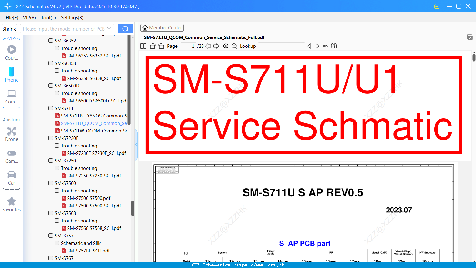 Samsung SM-S711U_QCOM_Common_Service_Schematic_Full